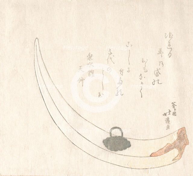 Horn Flower-Vase, 19th century. Creator: Totoya Hokkei.