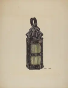 Horn Lantern, c. 1939. Creator: Dolores Haupt