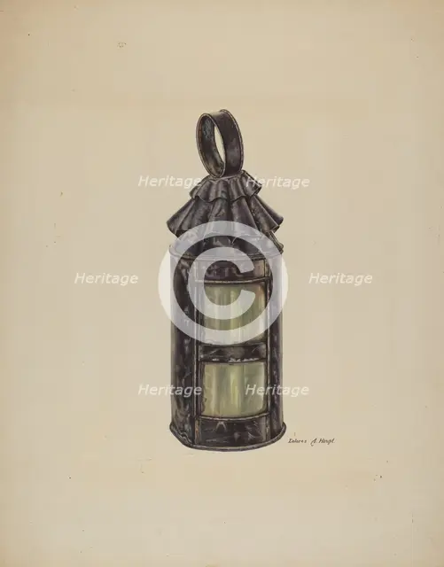 Horn Lantern, c. 1939. Creator: Dolores Haupt.
