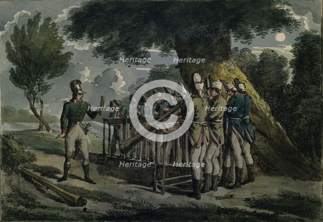 Horn orchestra, ca 1820. Artist: Anonymous  