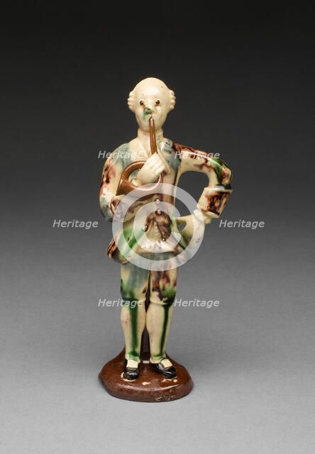 Horn Player, Staffordshire, 1750/70. Creator: Staffordshire Potteries.