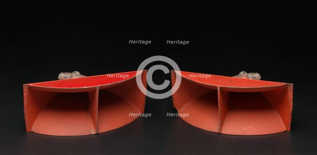 Horn speaker used as part of a DJ setup, 1970s. Creator: Cerwin-Vega.