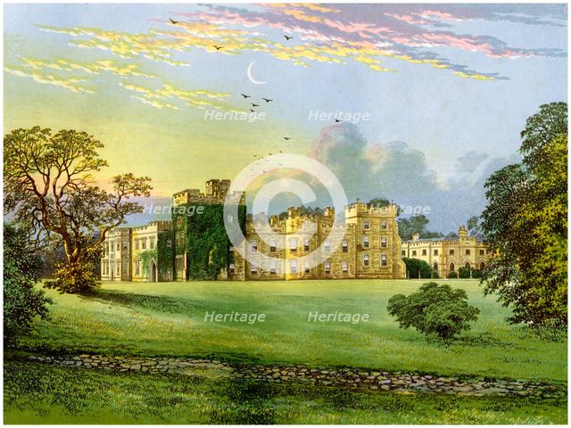 Hornby Castle, Yorkshire, home of the Duke of Leeds, c1880. Creator: Unknown.