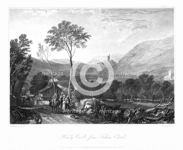'Hornby Castle from Tatham Church', c1822. Creator: William Radclyffe.