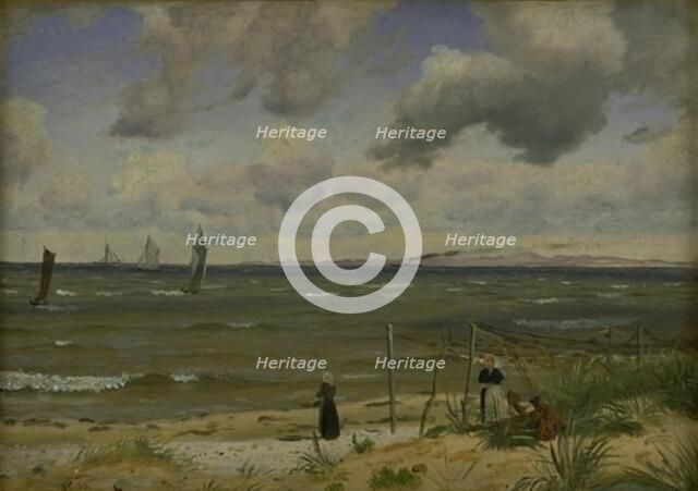 Hornbæk Strand in the North of Sealand, 1855. Creator: Vilhelm Kyhn.