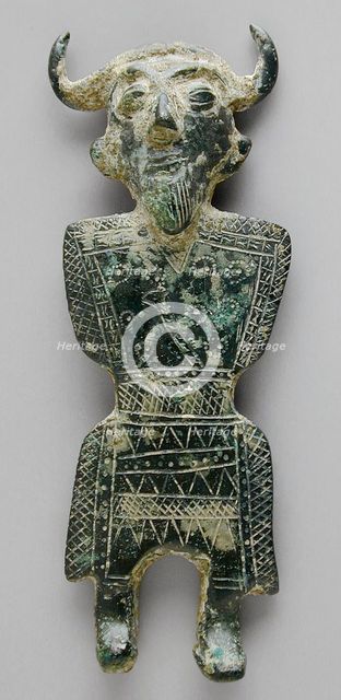 Horned Male Figure, between c.1000 and c.650 B.C.. Creator: Unknown.