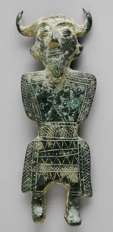 Horned Male Figure, between c.1000 and c.650 B.C.. Creator: Unknown