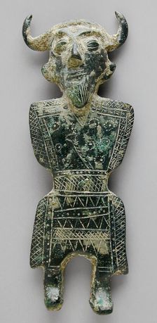 Horned Male Figure, between c.1000 and c.650 B.C.. Creator: Unknown