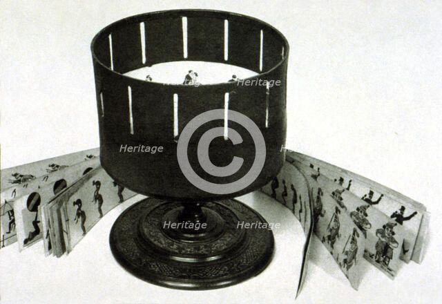 Horner's Zoetrope, strobe machine created in 1834 by William George Horner.