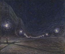 Hornsgatan by Night, 1902. Creator: Eugène Jansson