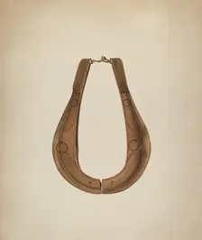 Horse Collar and Hame, c. 1941. Creator: Wilbur M Rice