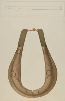 Horse Collar and Hame, c. 1938. Creator: Wilbur M Rice