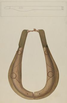 Horse Collar and Hame, c. 1938. Creator: Wilbur M Rice