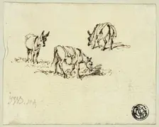 Horse and Mules Grazing, n.d. Creator: James Ward