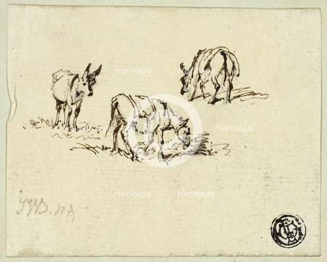 Horse and Mules Grazing, n.d. Creator: James Ward.