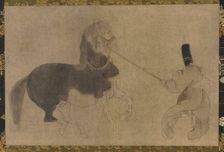 Horse and Attendant, Momoyama period, 1568-1615. Creator: Unknown