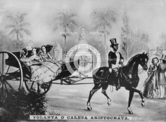Horse and carriage of the aristocracy, c1910. Artist: Unknown