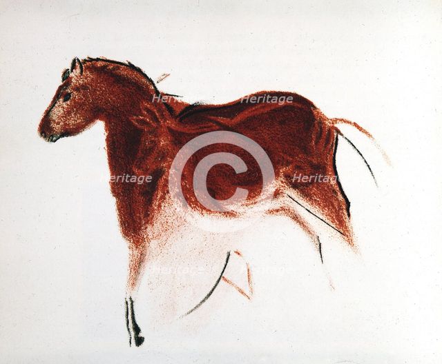 Horse and Hind, Palaeolithic cave painting from Altamira, southern Spain, c16,000-c9000 BC. Artist: Unknown