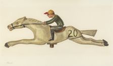 Horse and Jockey, c. 1939. Creator: Palmyra Pimentel