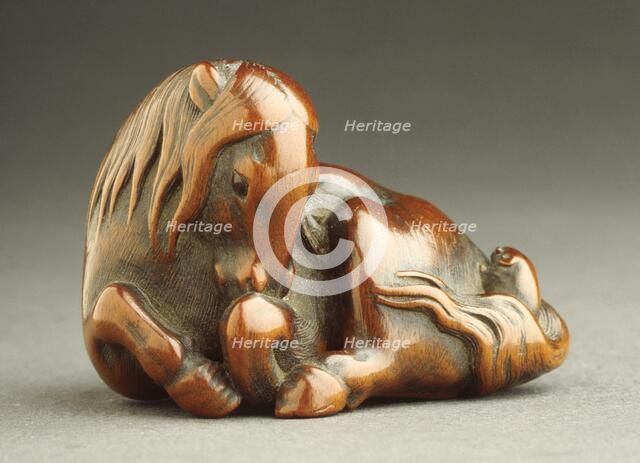 Horse and Rat, early 19th century. Creator: Kano Tomokazu.