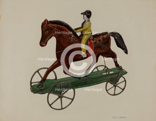 Horse and Rider, 1935/1942. Creator: Philip Johnson.