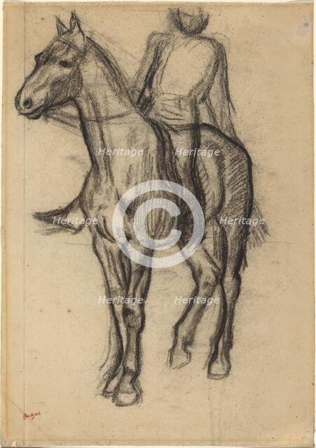 Horse and Rider, c. 1878. Creator: Edgar Degas.