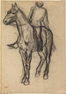 Horse and Rider, c. 1878. Creator: Edgar Degas