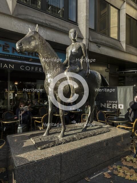 'Horse and Rider', sculpture by Elisabeth Frink, Dover Street and Piccadilly, London, c2010s(?). Artist: Chris Redgrave.