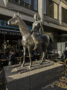 Horse and Rider sculpture by Elisabeth Frink, Dover Street and Piccadilly, London, c2010s(?). Artist: Chris Redgrave