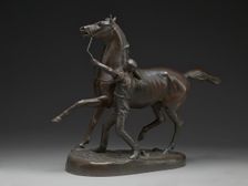 Horse and Stable Lad, ca. 1890. Creator: Adrian Jones