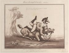 Horse Accomplishments, Sketch 8: An Arithmetician !!, August 1, 1799., August 1, 1799. Creator: Thomas Rowlandson
