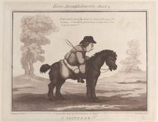 Horse Accomplishments, Sketch 9: A Loiterer !!, August 1, 1799., August 1, 1799. Creator: Thomas Rowlandson