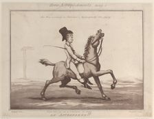 Horse Accomplishments, Sketch 1: An Astronomer !!, August 1, 1799., August 1, 1799. Creator: Thomas Rowlandson