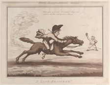Horse Accomplishments, Sketch 11: A Land Measurer !!, August 1, 1799., August 1, 1799. Creator: Thomas Rowlandson