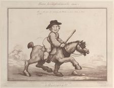 Horse Accomplishments, Sketch 2: A Paviour !!, August 1, 1799., August 1, 1799. Creator: Thomas Rowlandson