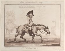 Horse Accomplishments, Sketch 3: A Whistler !!, August 1, 1799., August 1, 1799. Creator: Thomas Rowlandson
