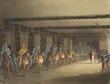 Horse Armoury, Tower of London, November 1, 1809., November 1, 1809. Creators: Thomas Rowlandson, Augustus Charles Pugin, Thomas Sunderland