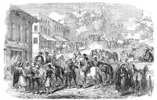 Horse Bazaar, at Constantinople, 1854. Creator: Unknown
