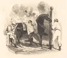 Horse before the Race. Creator: Célestin Nanteuil