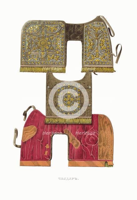 Horse blanket. From the Antiquities of the Russian State, 1849-1853. Creator: Solntsev, Fyodor Grigoryevich (1801-1892).