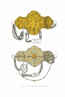 Horse bridle decoration. From the Antiquities of the Russian State, 1849-1853. Creator: Solntsev, Fyodor Grigoryevich (1801-1892)