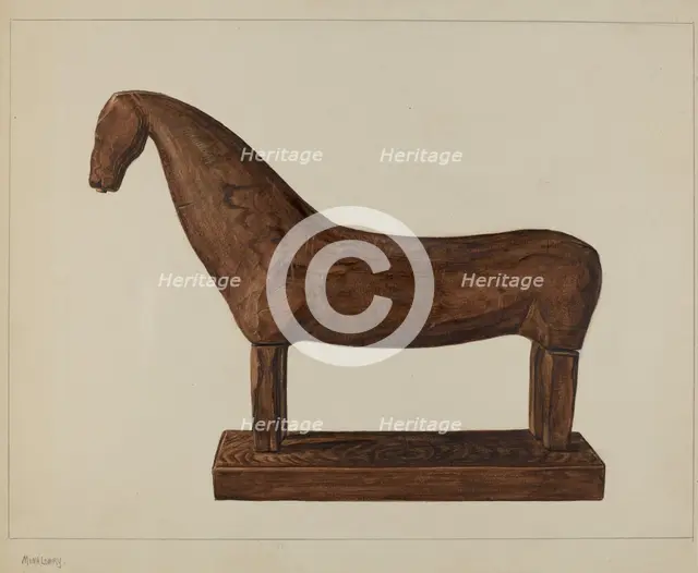 Horse, c. 1937. Creator: Mina Lowry.