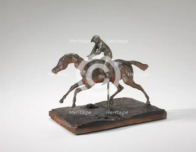 Horse Galloping on the Right Foot, the Back Left Foot Only Touching the Ground, possibly 1890s. Creator: Edgar Degas.