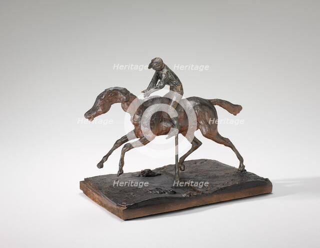 Horse Galloping on the Right Foot, the Back Left Foot Only Touching the Ground, possibly 1890s. Creator: Edgar Degas.