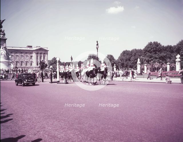 Horse Guards at Buckingham Palace, London, c1955. Creator: Arthur Charles Kirby Ware.