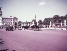 Horse Guards at Buckingham Palace, London, c1955. Creator: Arthur Charles Kirby Ware