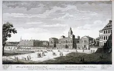 Horse Guards Parade from the south-west, Westminster, London, c1750. Artist: Anon