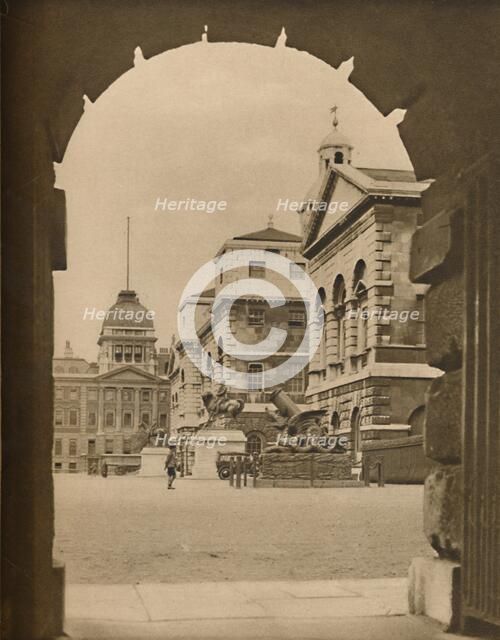 'Horse Guards Parade Framed in the Archway of Treasury Passage', c1935. Creator: Unknown.
