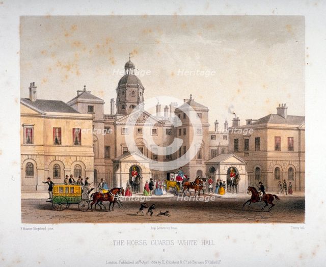 Horse Guards, Westminster, London, 1854.                                        Artist: Deroy