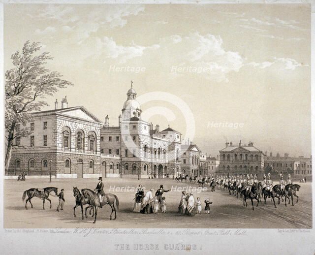 Horse Guards, Westminster, London, 1851. Artist: Thomas Picken